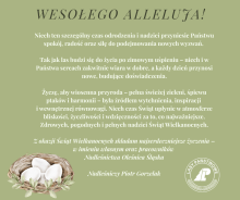 Życzenia od Nadleśnictwa Oleśnica Śląska z okazji Świąt Wielkanocnych